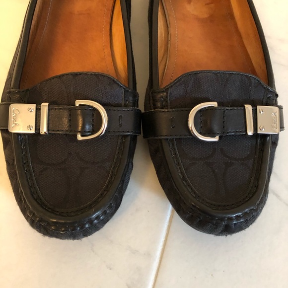 Coach black Flores size 10 ballet flats